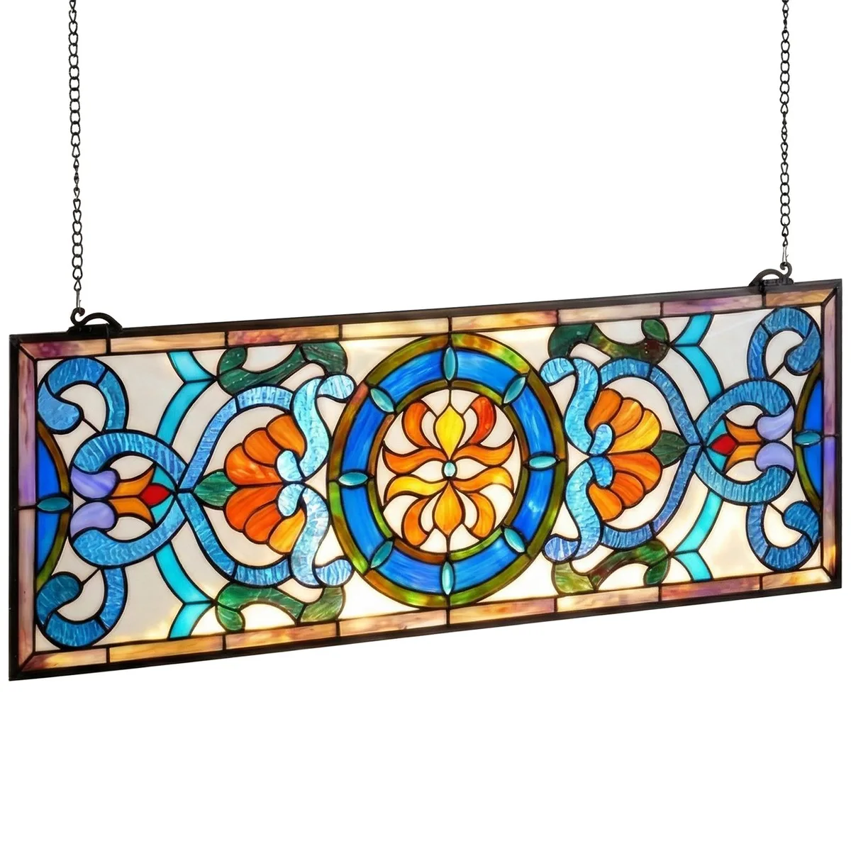 VEVOR VEVOR NC-SG08 Stained Glass Window Panel 35.1" x 12.9" Home Accent — product photo