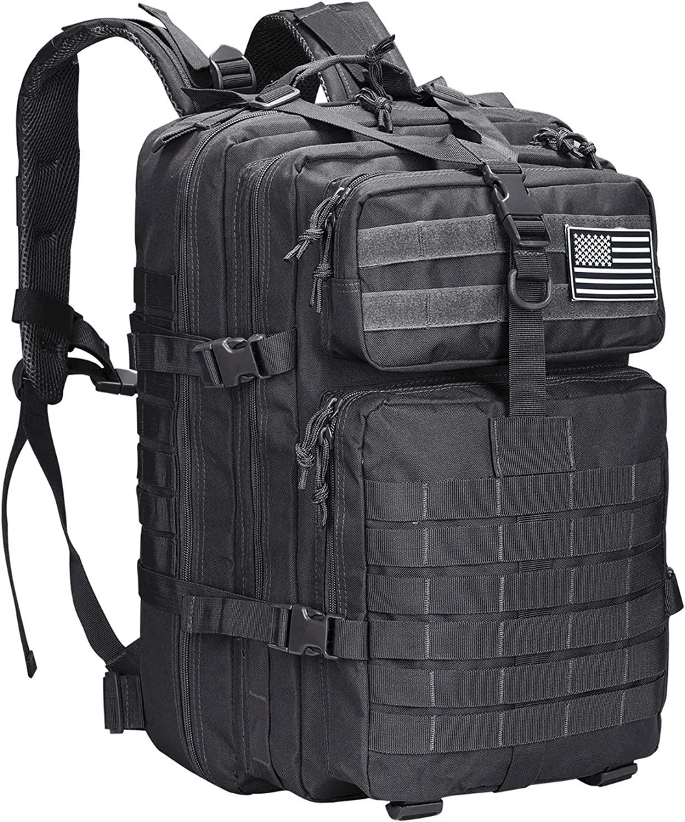 BONAEVER BONAEVER Tactical Military Molle Backpack 40L Black — product photo