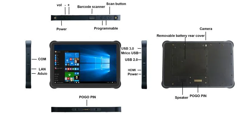 shenzhen sincoole technology shenzhen sincoole technology ST11-W-W 10.1 inch rugged tablet 4GB 64GB — product photo