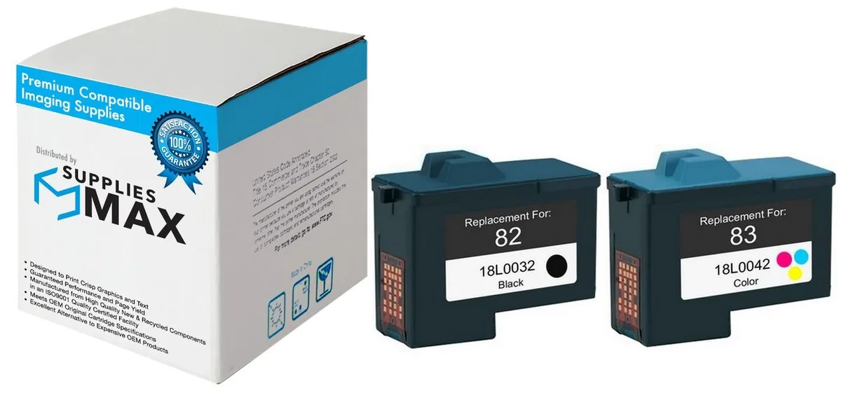 SuppliesMax SuppliesMax 18L0860 Inkjet Combo Pack (Black/Color) (NO. 82/NO. 83) — product photo