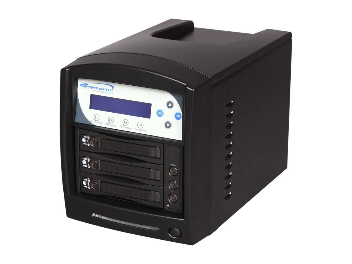VinPower VinPower HDDShark-2T-BK duplicator 1 to 2 target 128M DDR2 70MB/s SATA 1.5 3.0 6.0Gbps 20x2 LCD black — product photo