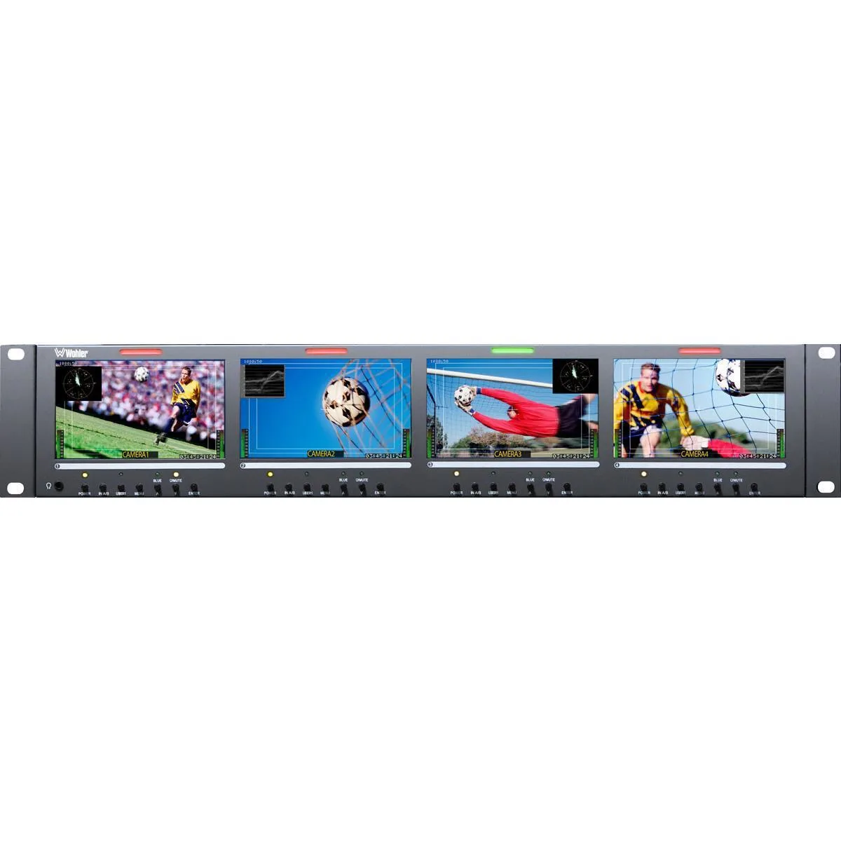 Wohler Wohler RM-2443WS-3G2 Quad 4.3" LCD Monitor — product photo