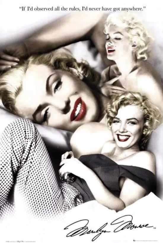 Poster print of Marilyn Monroe, 22 by 34 inches