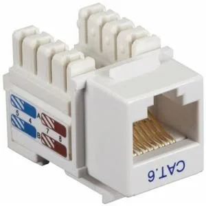 Black Box Corporation Black Box Corporation CAT6J-WH-25PAK 25-pack keystone jack white — product photo