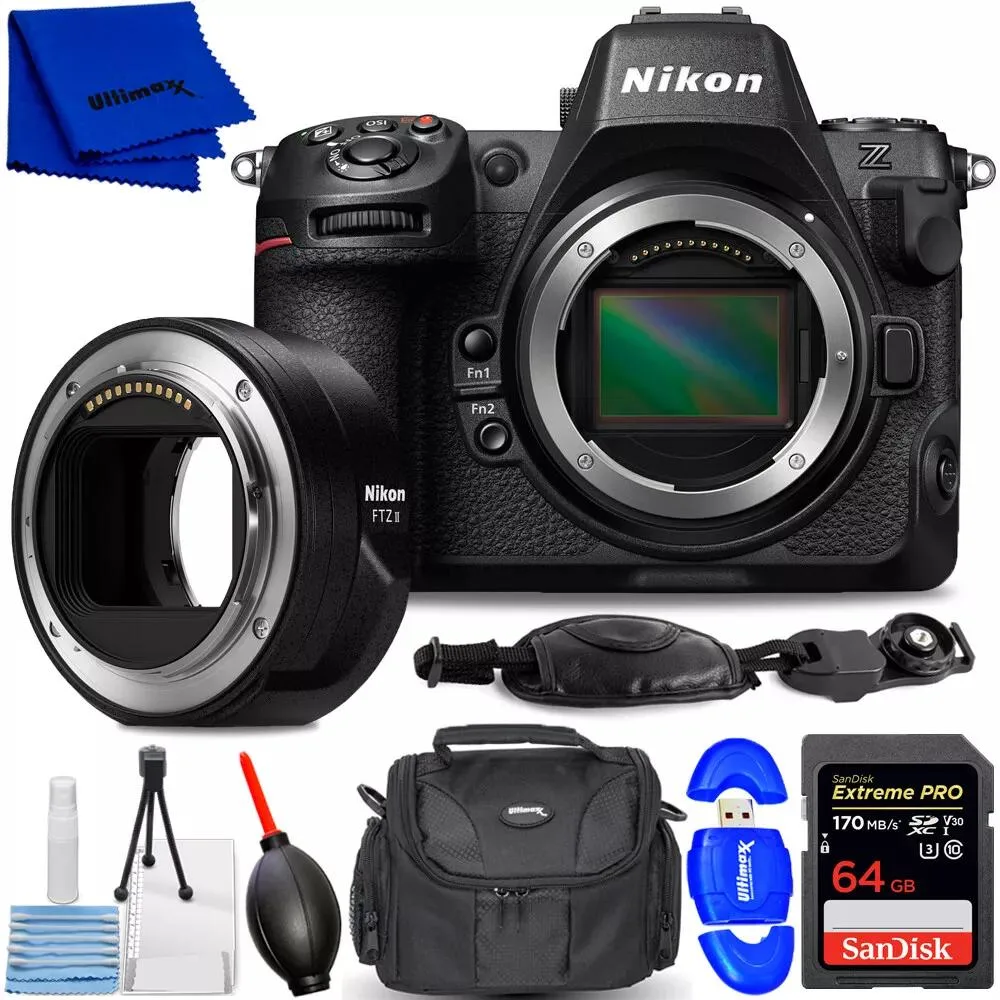 Nikon Global Nikon Z8 Mirrorless Camera with FTZ II Adapter and 7PC Accessory Bundle — product photo