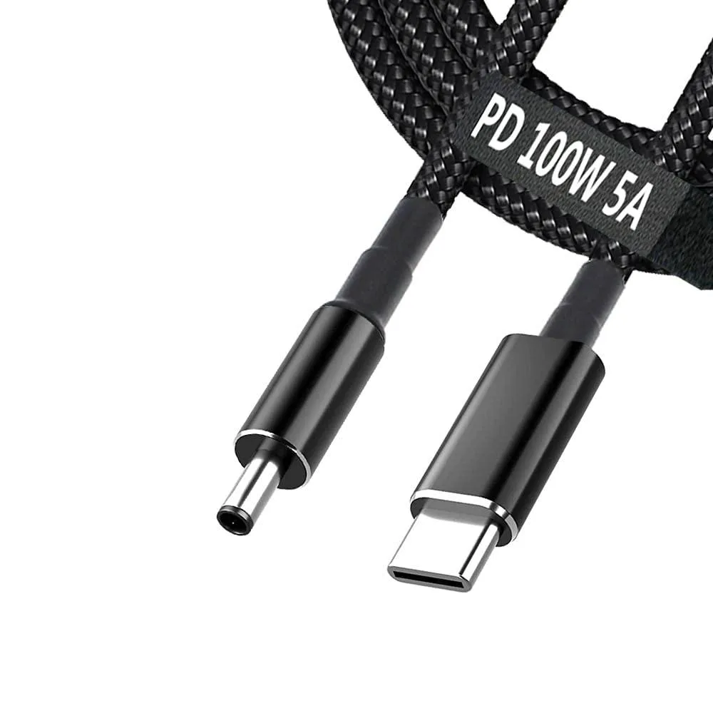 USB-C to 4.5×3.0 mm Dell Charging Cable 6.5 ft 100W PD — product photo