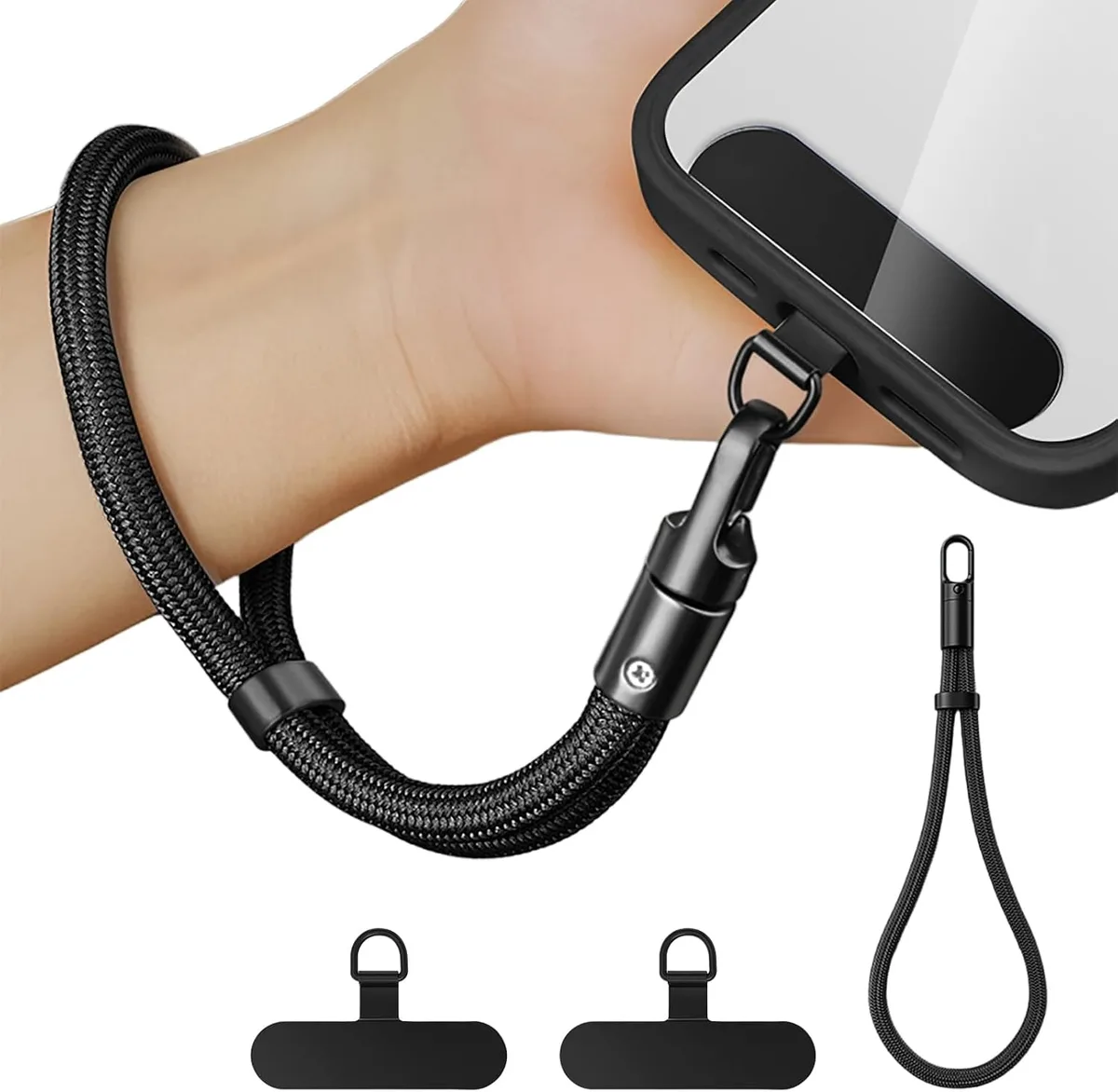 MCHOSE MCHOSE Anti-Theft Phone Wrist Strap 2 Metal Tabs Adjustable Lanyard — product photo