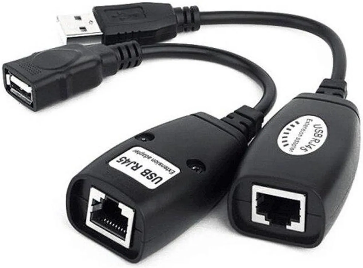 Vszerda Vszerda USB 2.0 extender adapter pair 150ft CAT5/5e/6 — product photo