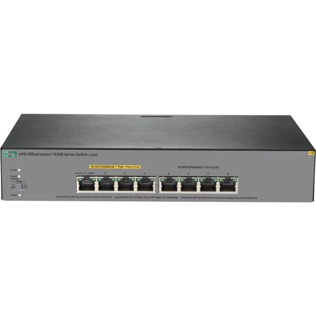 HPE HPE OfficeConnect 1920S 8G PPoE+ 65W network switch — product photo