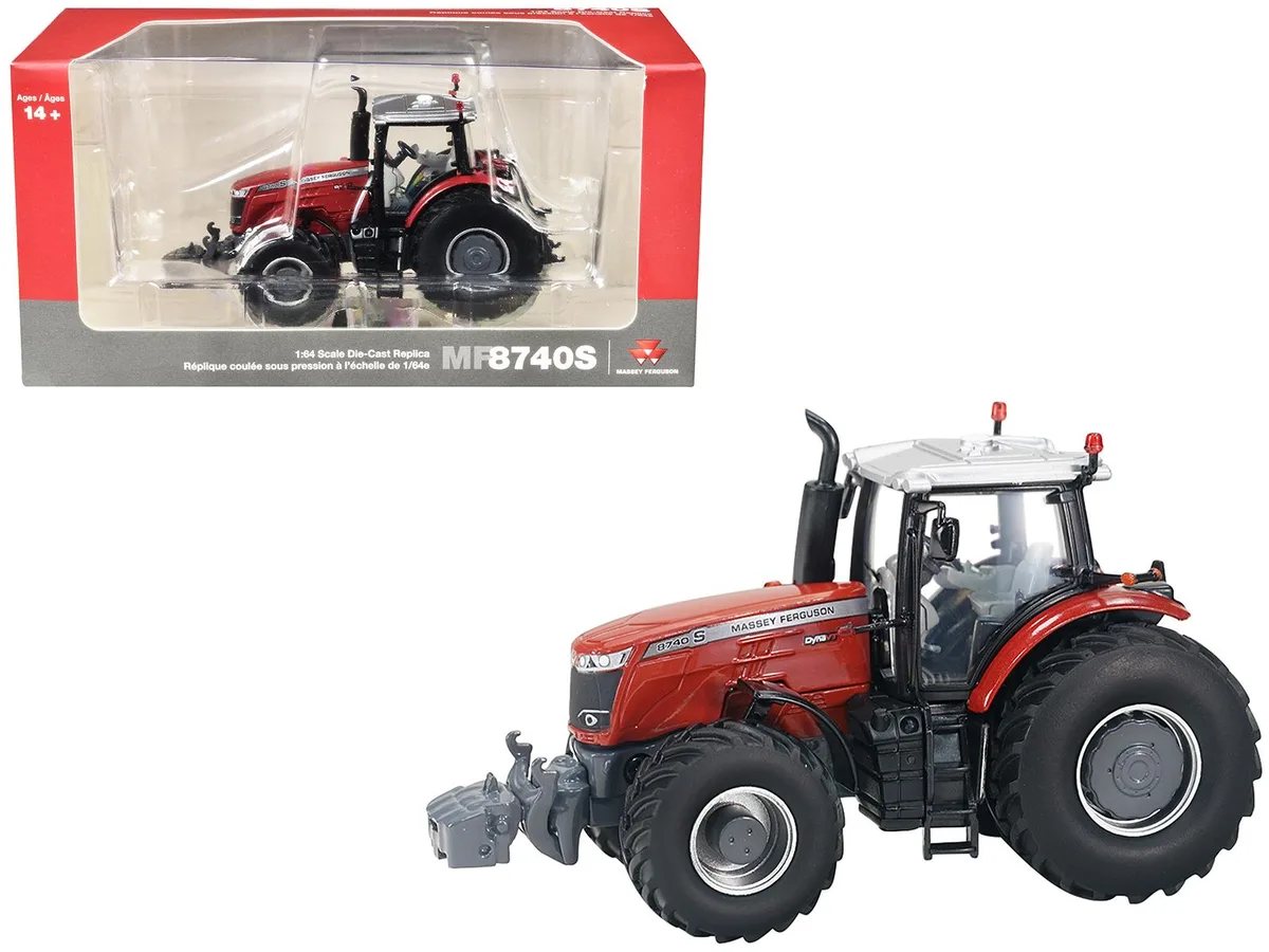 SpecCast Collectibles SpecCast Collectibles Massey Ferguson 8740 S Dyna VT Tractor 1/64 Diecast Red Silver Top — product photo