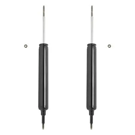 Two silver rear shock absorbers in a kit
