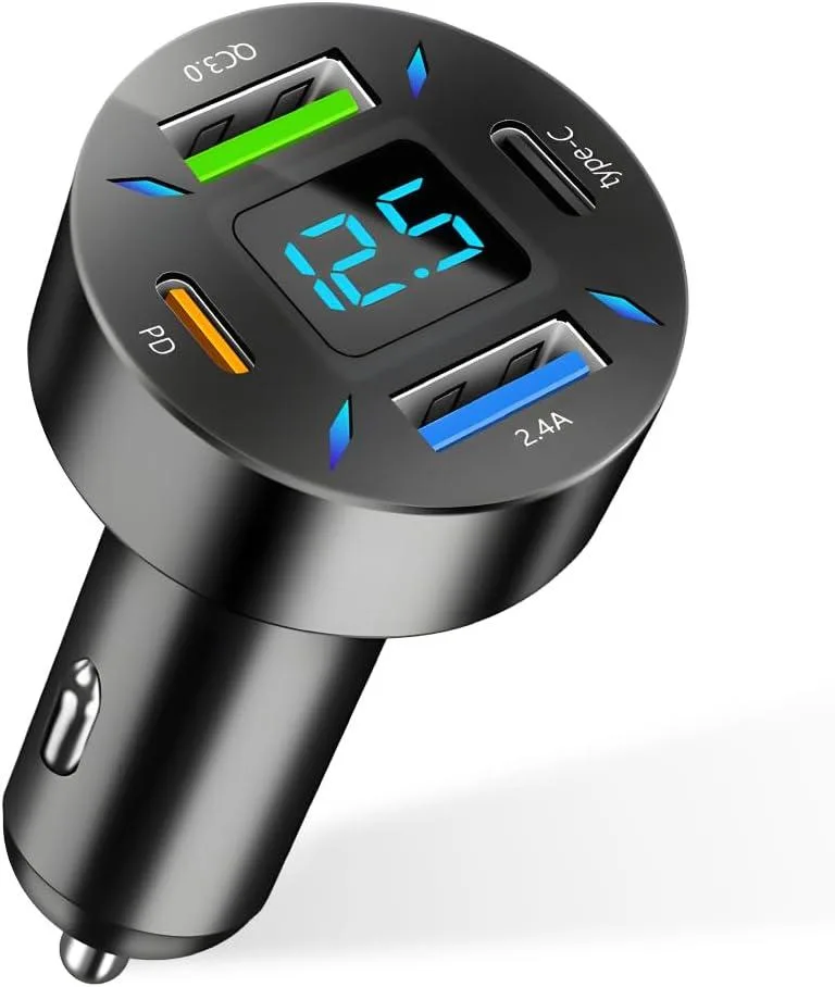 Hamzan Hamzan 4-Port USB-C Car Charger QC 3.0 PD (PD+Type C) — product photo