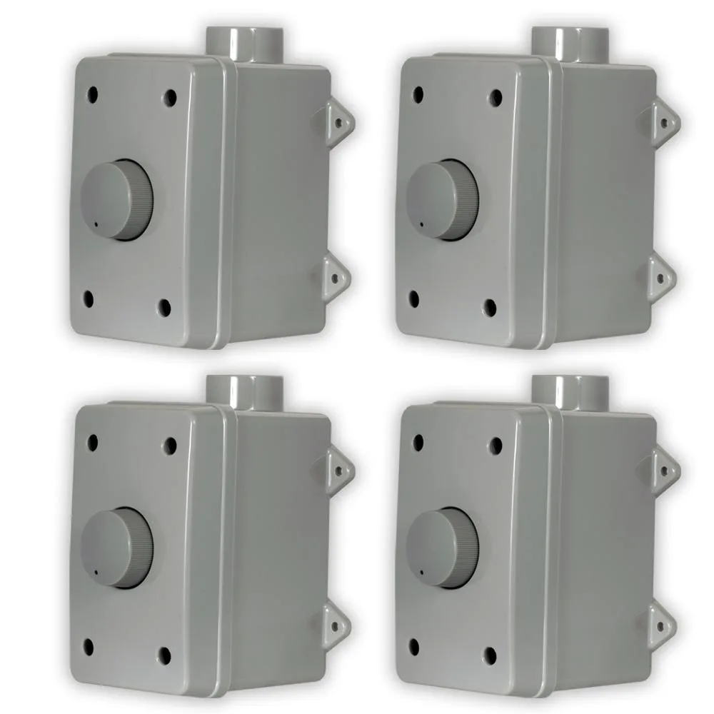 Goldwood Sound, Inc. Goldwood Sound, Inc. Acoustic Audio AAOVCD-G Outdoor Volume Controls Grey Weatherproof 4 Pack — product photo