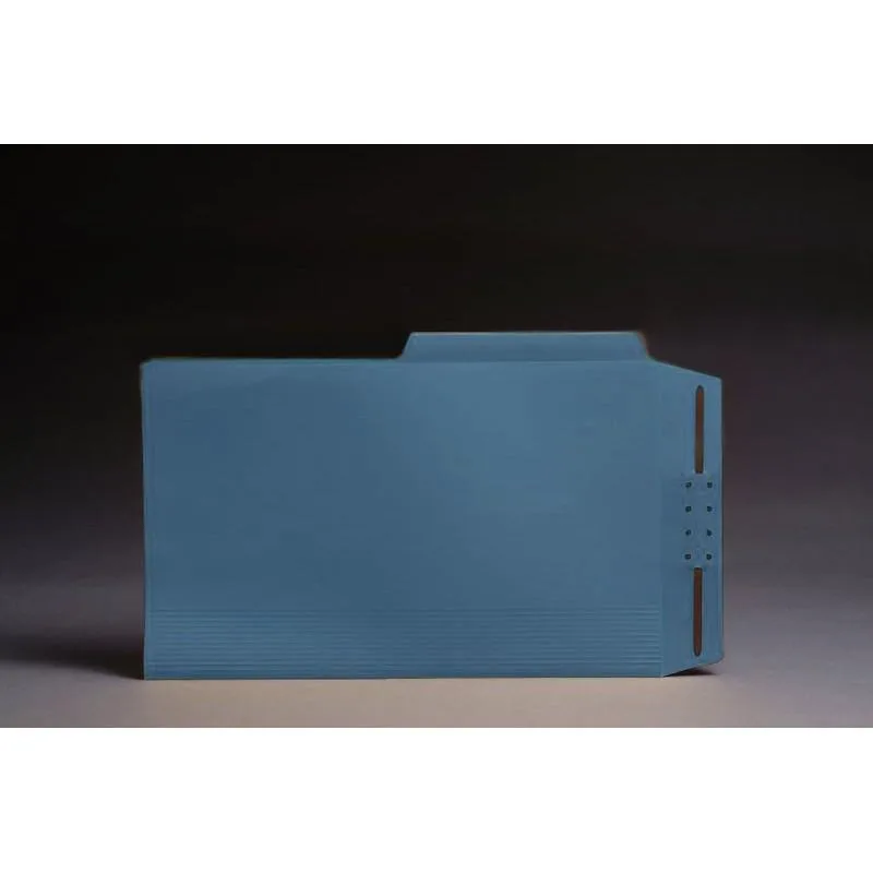 Box of 50 blue top-tab case binders, letter size, 1/2 cut assorted tabs