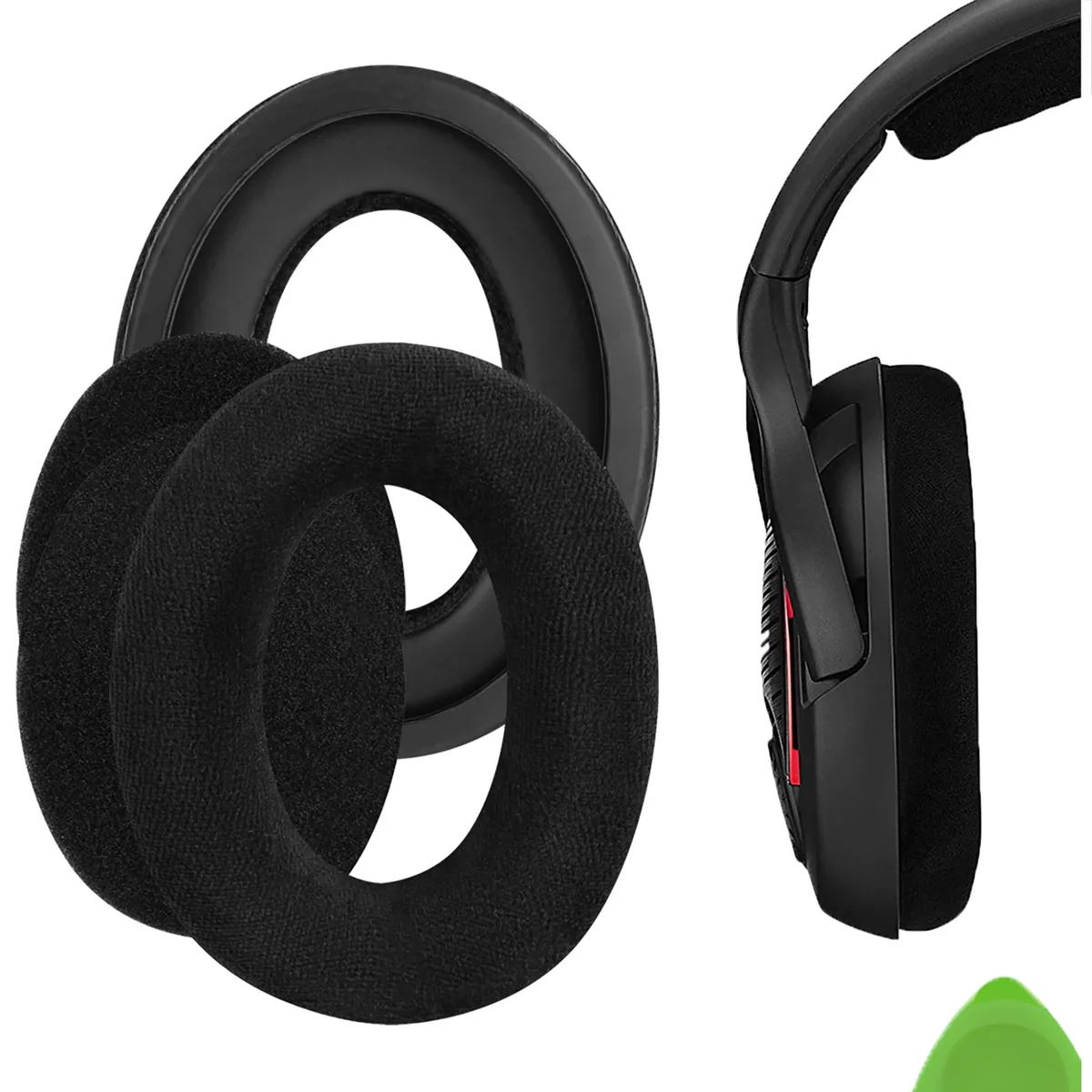 Geekria Geekria Comfort Velour Ear Pads for Sennheiser GAME ONE, PC360, PC363D, PC373D (Black) — product photo