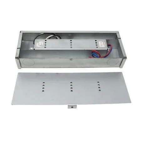 Compact rectangular 24V 60W LED driver in metal housing