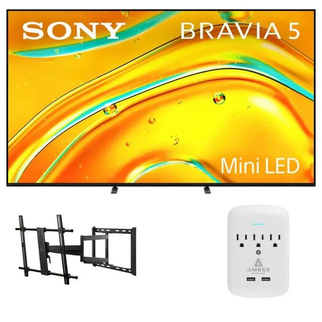 Sony Sony Bravia XR50 85" Mini-LED TV with Full-Motion Mount 43-90 and 3-Outlet Surge — product photo