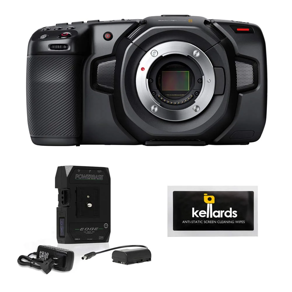 Blackmagic Design Pty. Ltd. Blackmagic Design Pocket Cinema Camera 4K Core SWX Powerbase Edge Battery Wipes Kit — product photo