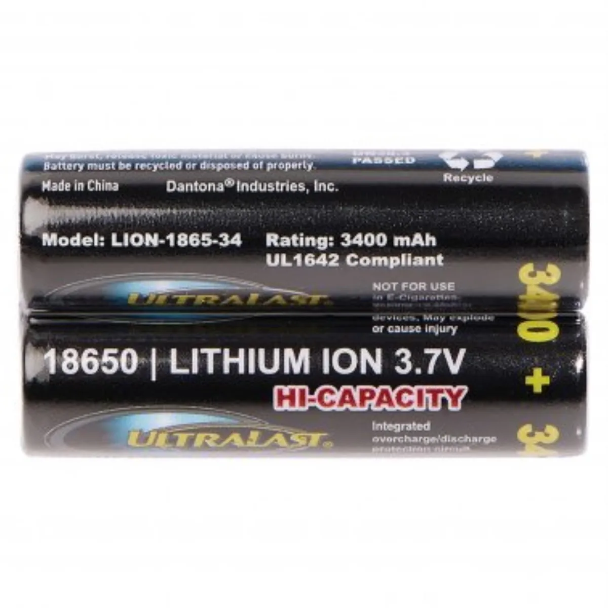 Ultralast Ultralast UL1865-34-2P 18650 Li-Ion Battery 2-Pack 3400 mAh 3.7 V — product photo