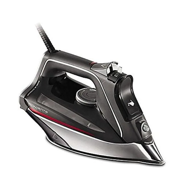 Rowenta DW8270 steam iron, stainless-steel soleplate with 400 microsteam holes, transparent water tank, ergonomic handle