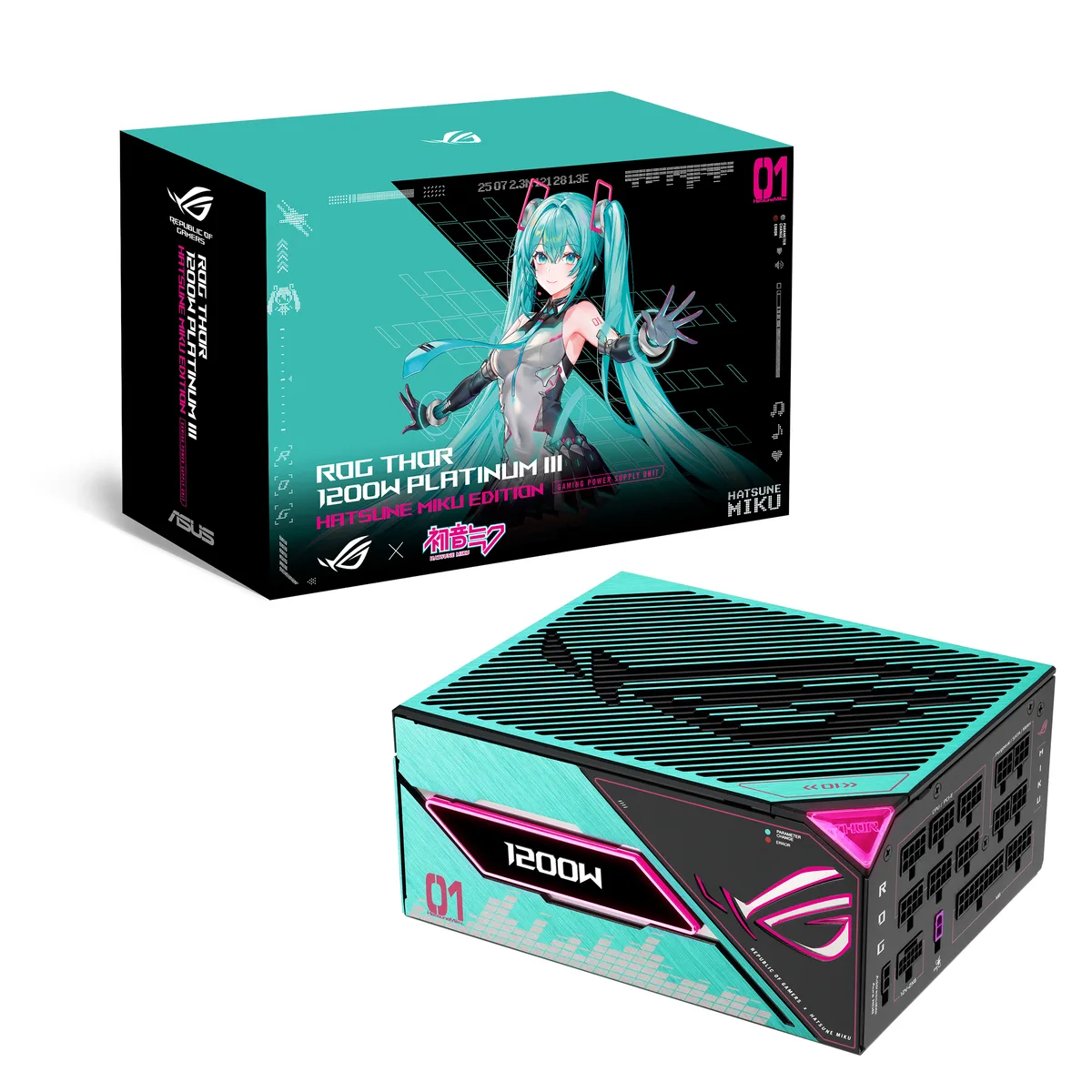 ASUS ASUS ROG-THOR-1200P3-MIKU 1200W power supply — product photo