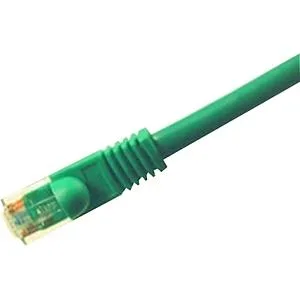 Green Cat5e snagless patch cable with RJ45 connectors, 25 ft length
