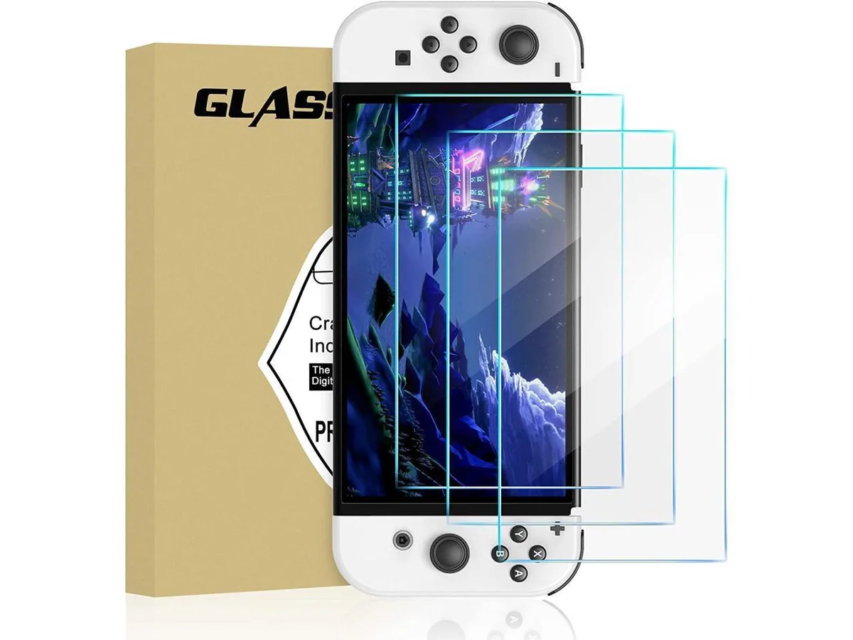 BONAEVER BONAEVER Tempered Glass Screen Protector for Switch OLED 3 Pack — product photo