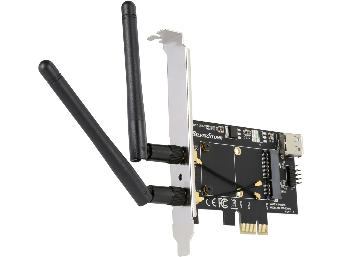 Silverstone Silverstone SST-ECWA2-LITE Mini PCI-E to PCI-E x1 expansion card — product photo