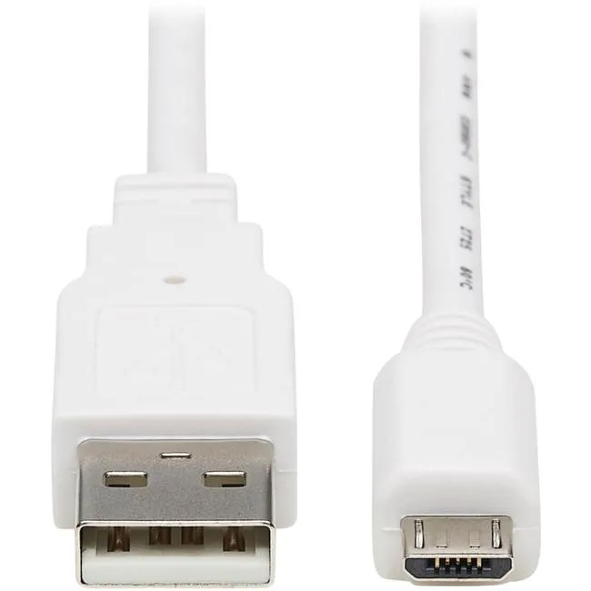 Tripp Lite Tripp Lite U050AB-003-WH 3 ft USB-A to Micro-B Antibacterial Cable 2.0 White — product photo