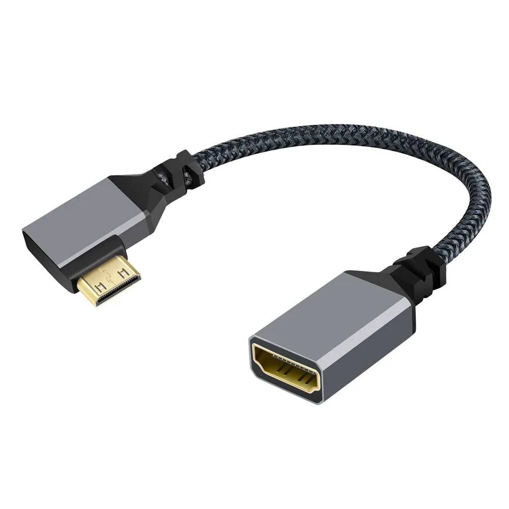 Fervit Fervit 4K Mini HDMI 1.4 Male to HDMI Female 90° Extension Cable — product photo