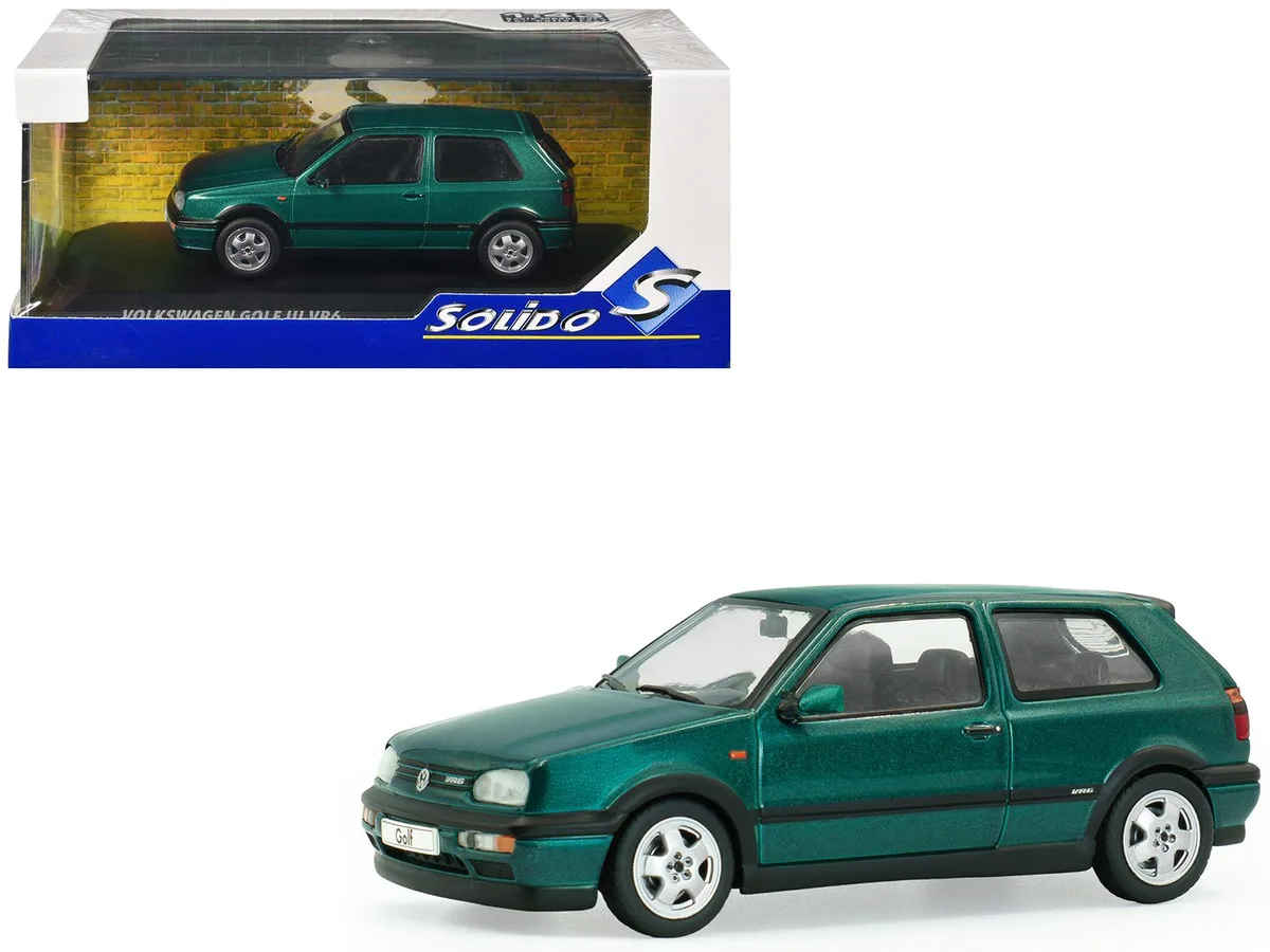 Solido Solido 1994 Volkswagen Golf MKIII VR6 Dragon Green Pearl 1/43 Diecast Car — product photo
