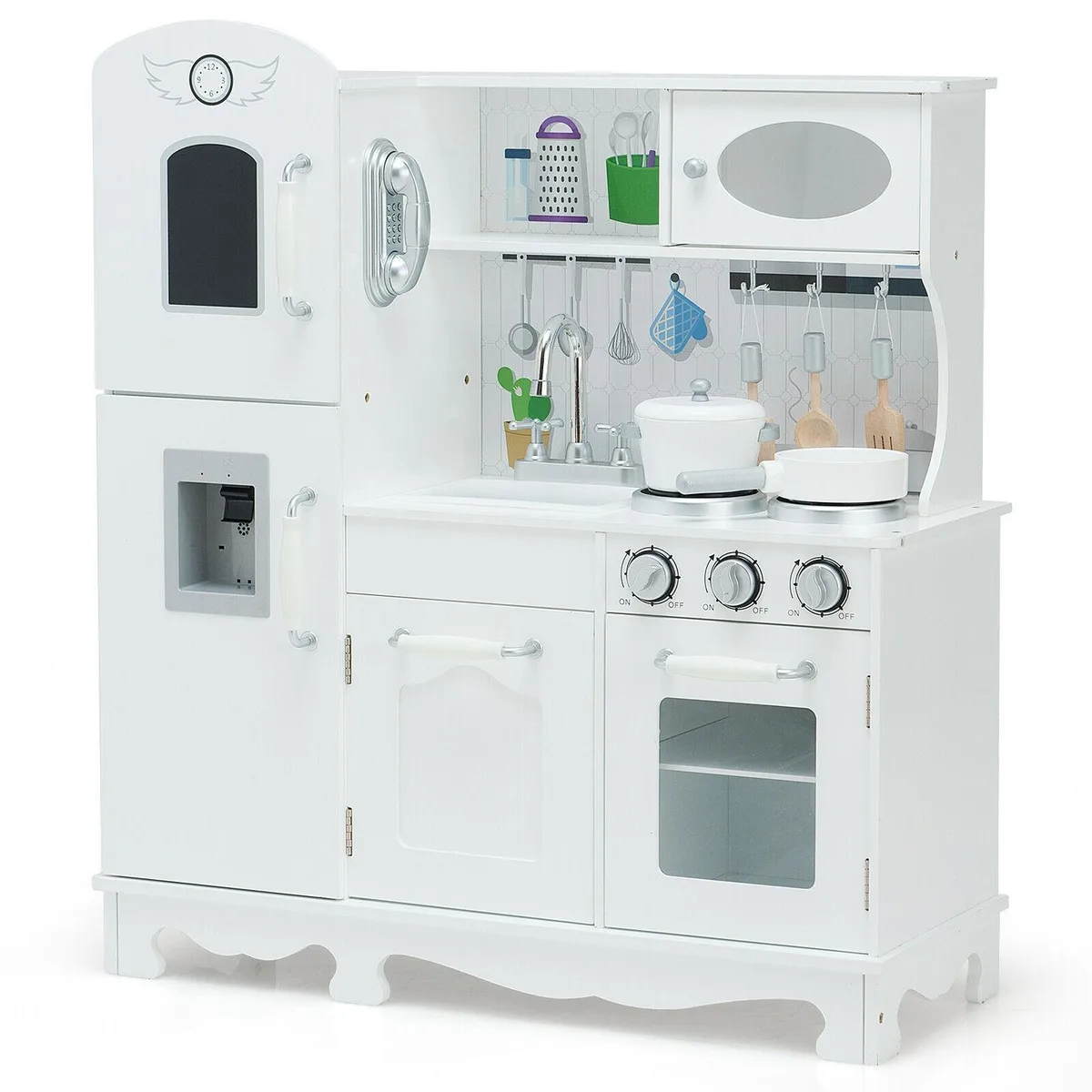 SlickBlue SlickBlue Kitchen Pretend Play Set White 31x12x35in — product photo