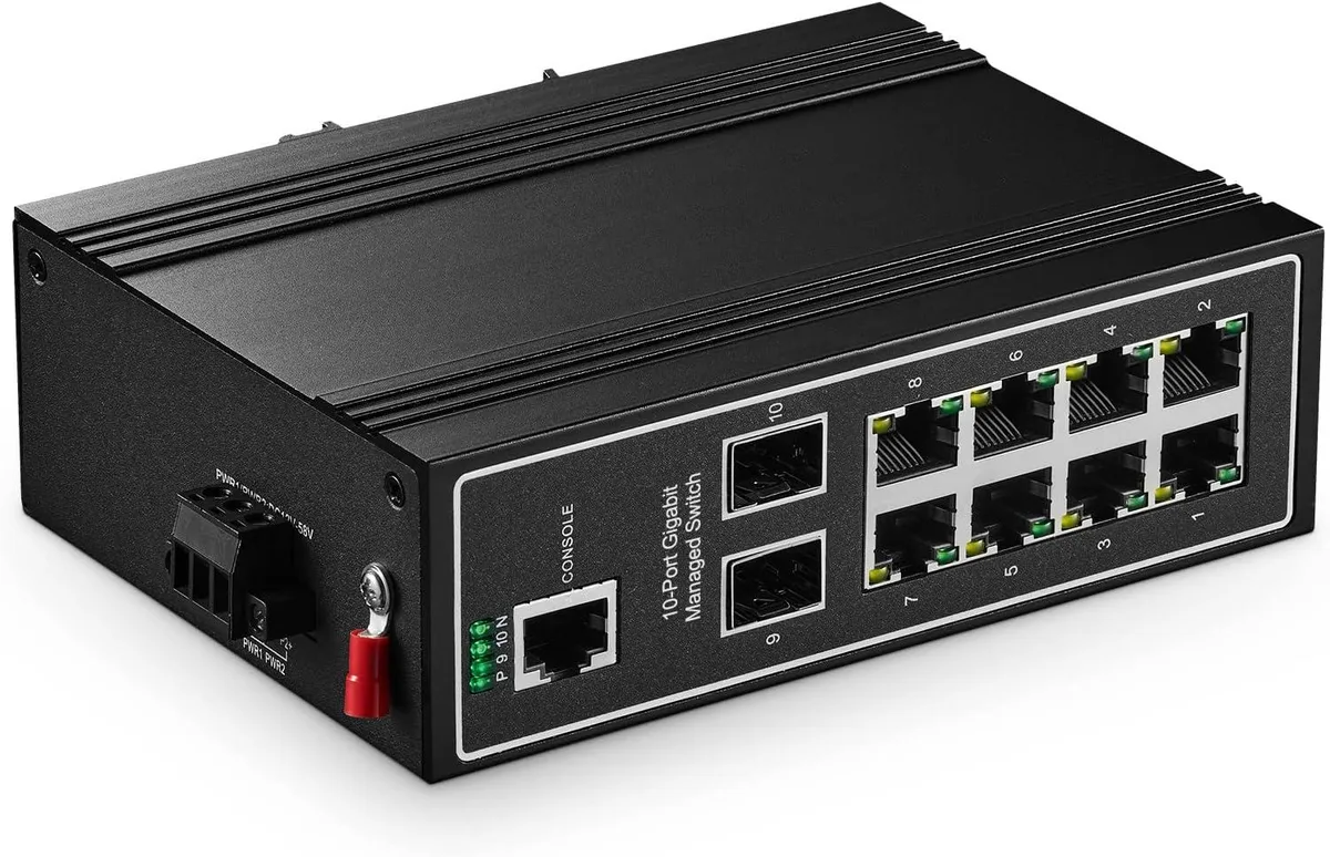 NShi NShi 10 Port Gigabit L2+ Managed Industrial Switch server chassis — product photo