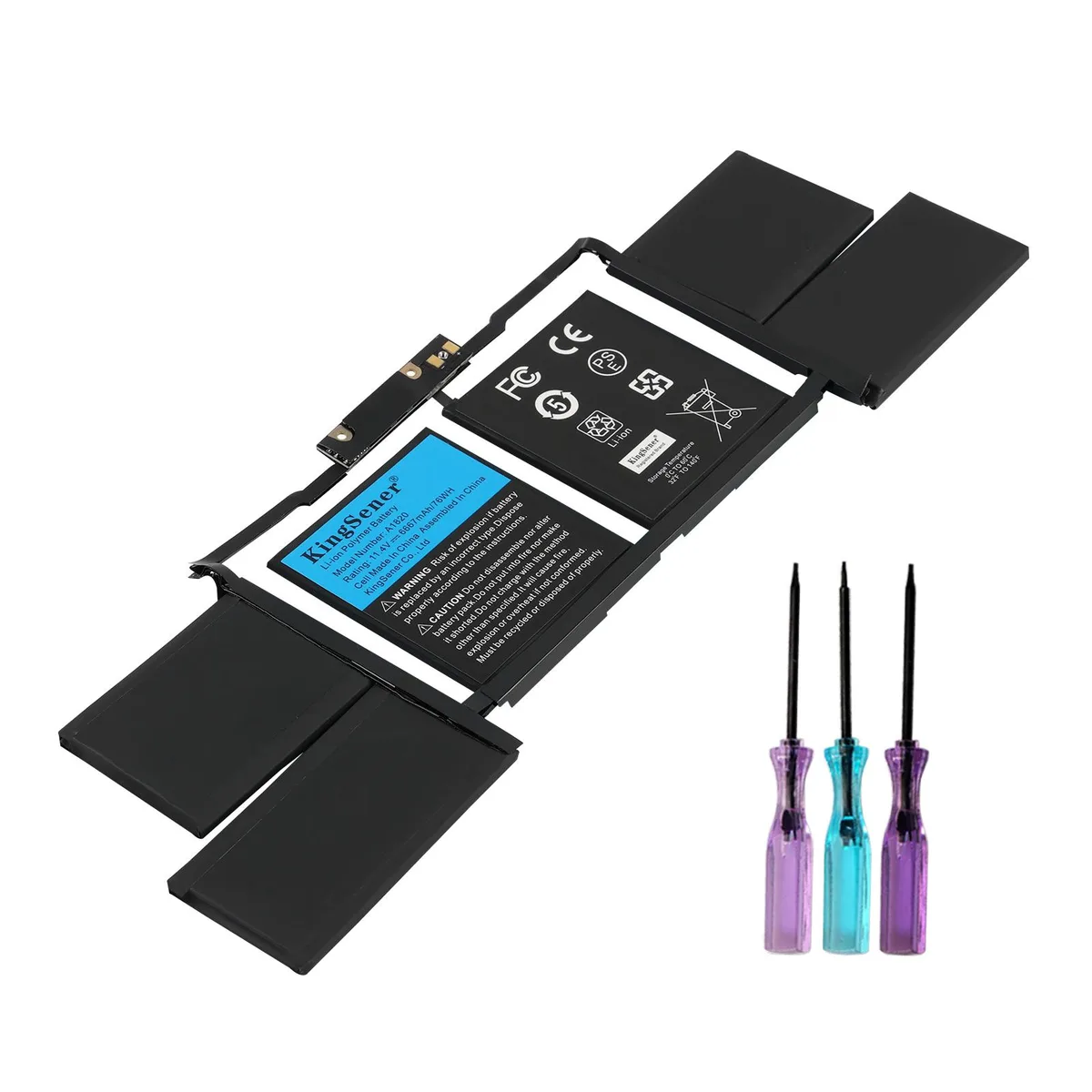 KingSener KingSener A1820 laptop battery 11.4V 6667mAh for MacBook Pro 15 A1707 2016 2017 — product photo