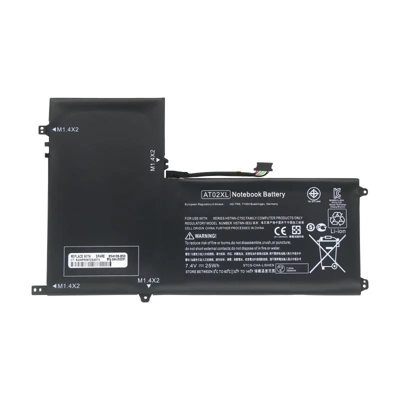 Black rectangular lithium-polymer battery for HP ElitePad 900 G1
