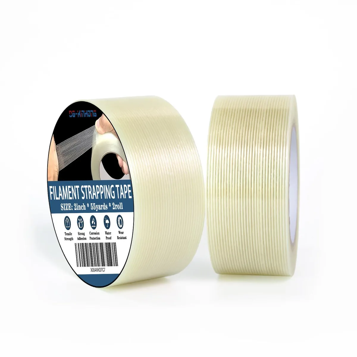  Avery XH-120SFT/SF filament tape 2 in 55 yds 5.5 mil 2 rolls — product photo