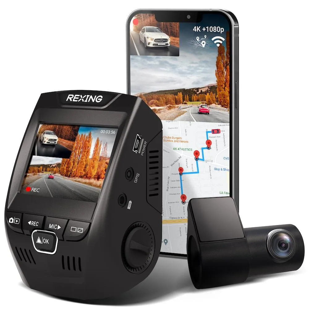 Rexing Rexing V1PGW-4K 4K+1080p dual onboard camera system with GPS — product photo