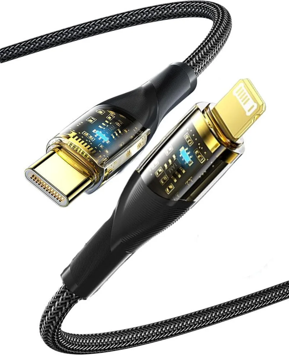 SMUGDESK SMUGDESK USB C to Lightning Cable Transparent Shell 2-Pack 6.6ft — product photo