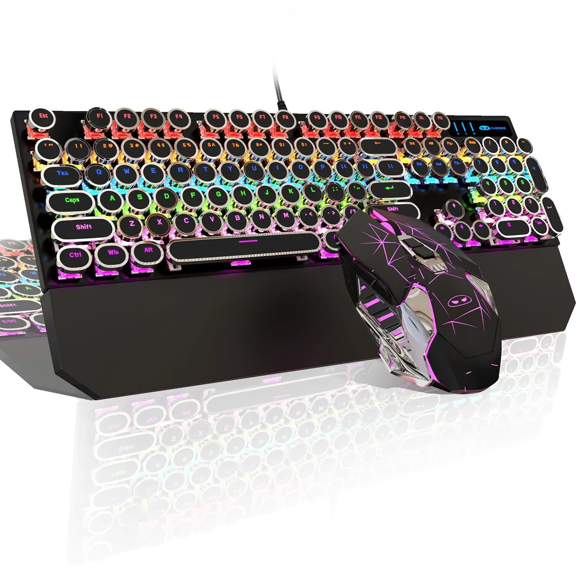  Magegee HU-XI-201 Mechanical Gaming Keyboard and Mouse Combo, Black, Red Switches — product photo