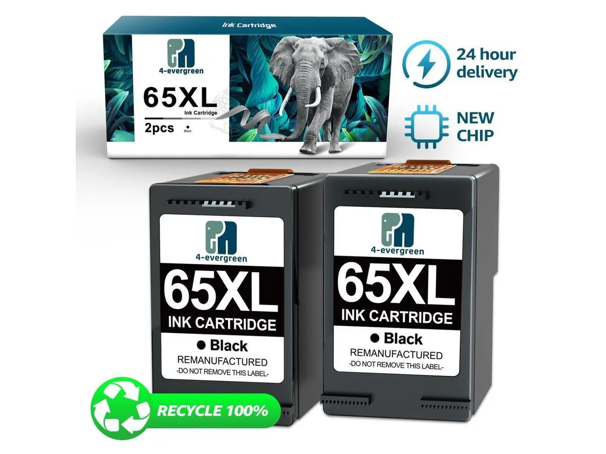 V4ink V4ink 65XL Black Ink Cartridge 2 Pack 480 Pages — product photo