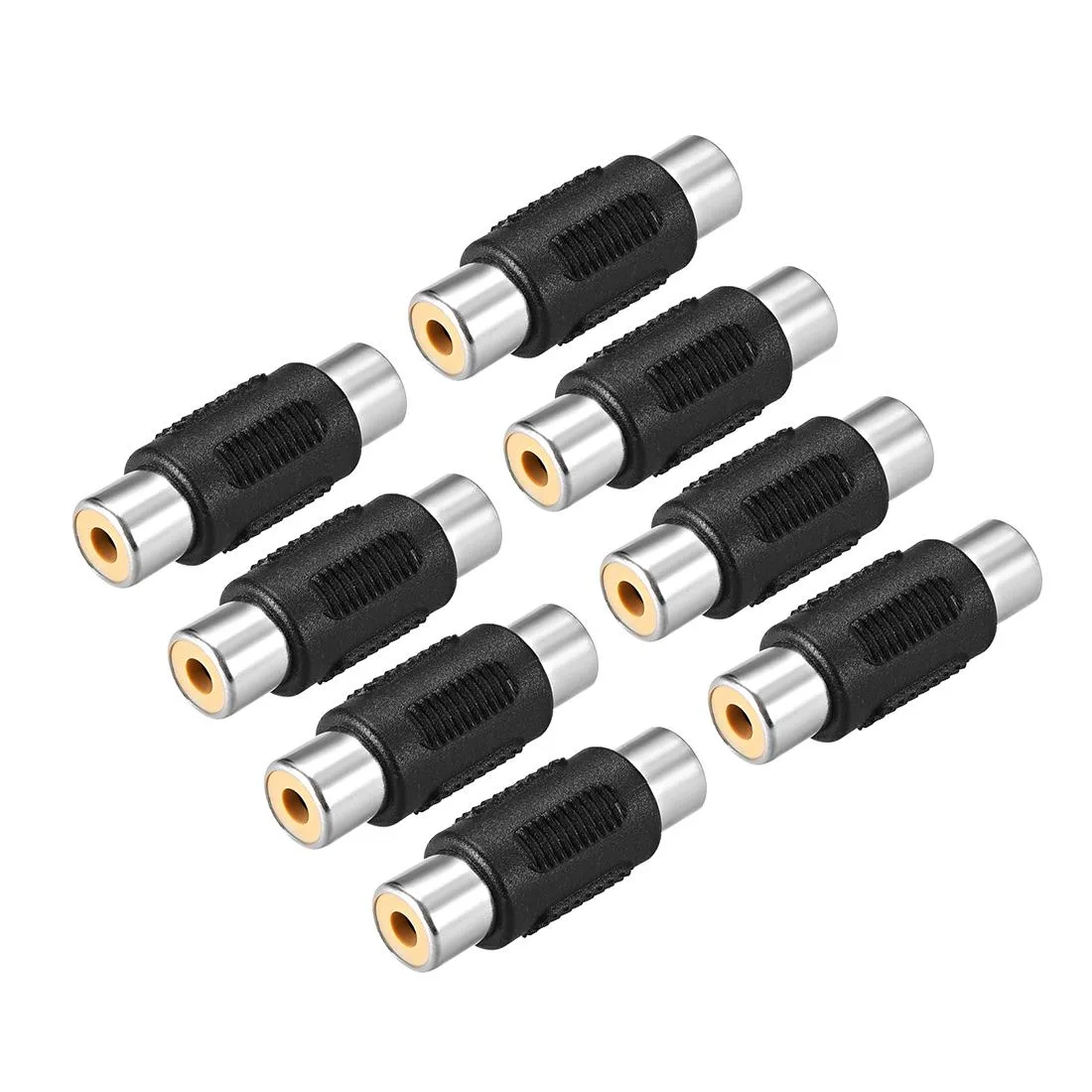 Unique-Bargains Unique-Bargains RCA Female to Female Audio Adapter 8pcs Black — product photo
