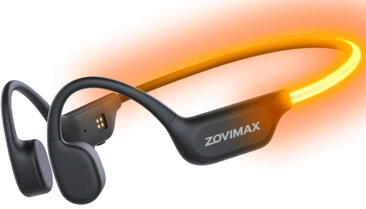 DNBeffulgent DNBeffulgent X500 Bone Conduction Headphones Black/Orange IP67 Bluetooth 6.0 — product photo