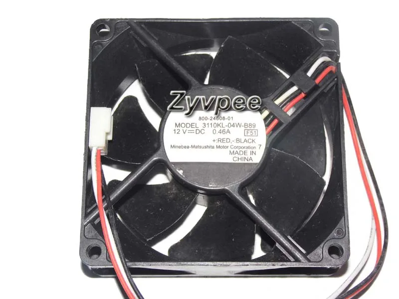 Zyvpee Zyvpee 3110KL-04W-B89 F51 80x25mm 12V 0.46A 3-Pin Case Fan — product photo