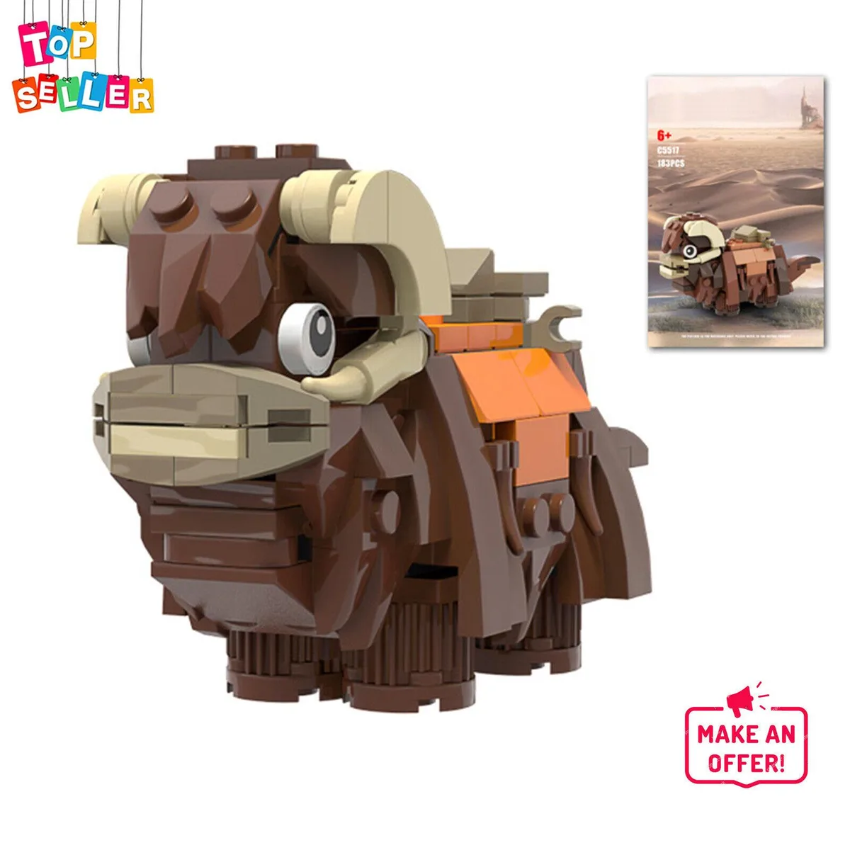 ZITIANYOUBUILD ZITIANYOUBUILD Large Hairy Mammals Spiraling Horns 193 Pieces MOC — product photo