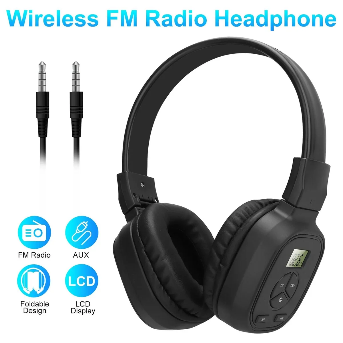 RAYBESTOS UNBRANDED RAYBESTOS UNBRANDED Portable FM Radio Headphones Over-Ear Foldable — product photo