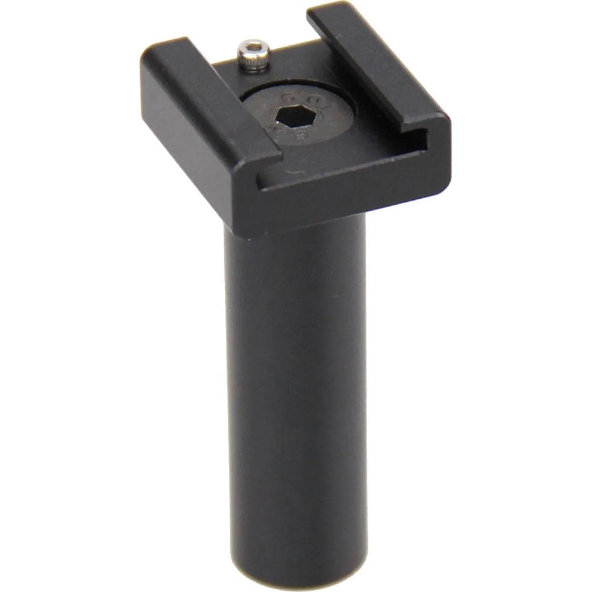 Aluminium cold shoe mount on 15 mm rod, silver finish