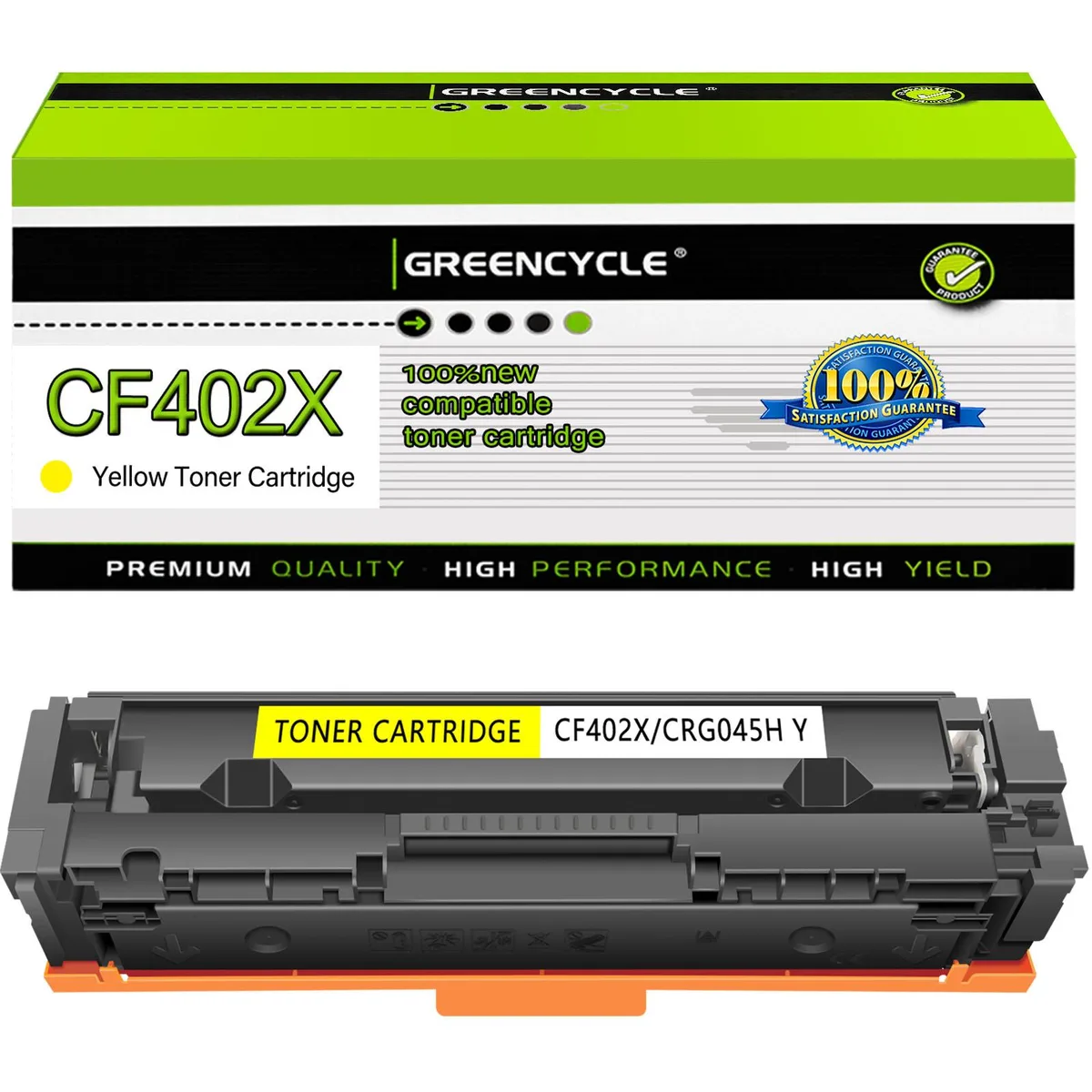 GREENCYCLE GREENCYCLE CF402X Yellow Toner Cartridge 2300 Pages — product photo