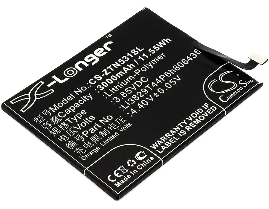 Cameron &amp; Co Cameron &amp; Co DS-CS-ZTN531SL cell phone battery 3000mAh 3.85V — product photo