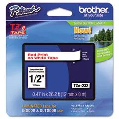 Brother Brother TZE-232 12 mm 26.2 ft labelmaker tape — product photo