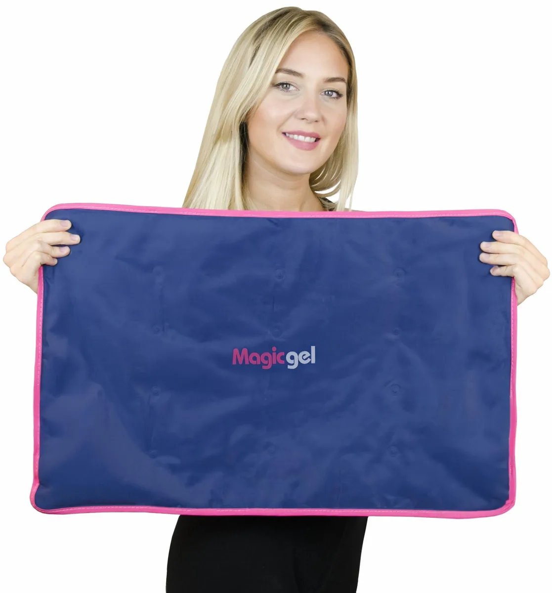 Extra large blue clay ice pack measuring 15 by 23.5 inches